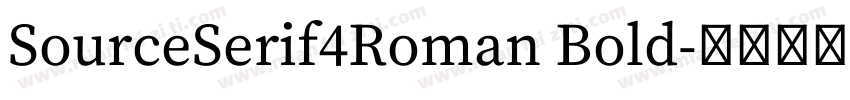 SourceSerif4Roman Bold字体转换